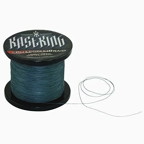 KastKing Superpower Braided Fishing Line, Low-Vis Gray, 65 Lb, 8 Strands, 1097 yds