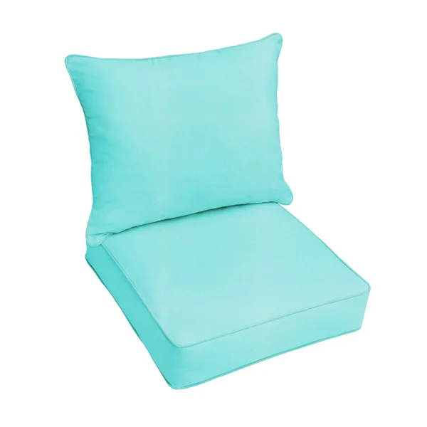 Humble and Haute Sunbrella Indoor/ Outdoor Deep Seating Cushion and Pillow Set - Size: Canvas Aruba, Blue