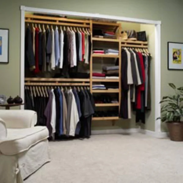John Louis Home Standard Shelving System for 6-10 Closets, Honey Maple