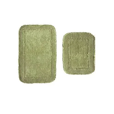 Radiant Bath Rug 2 PC 17x24/21x34 inch Yellow Red/Yellow & Gold/Pink