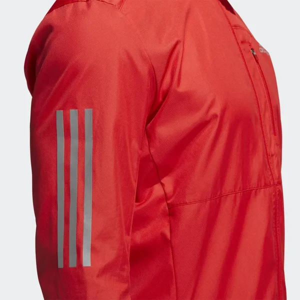 Adidas Own The Run Hooded Wind Jacket Red S - Mens Running Jackets