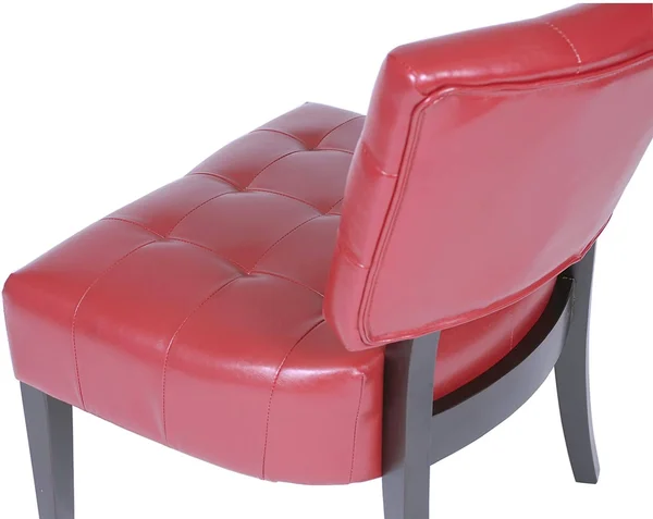 Roundhill Furniture Blended Leather Tufted Accent Chair with Oversized Seating, Red