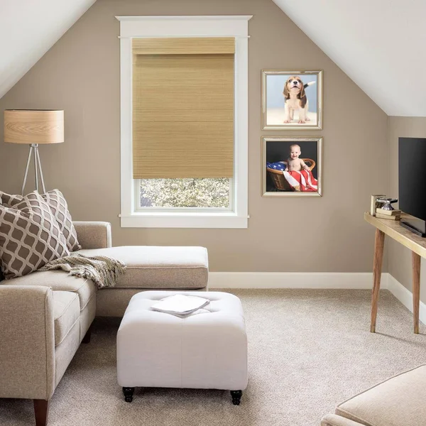 Home Decorators Collection Modern Farmhouse Cut-to-Size Natural Multi-Weave Cordless Light-filtering Bamboo Shade - 48 in. W x 7