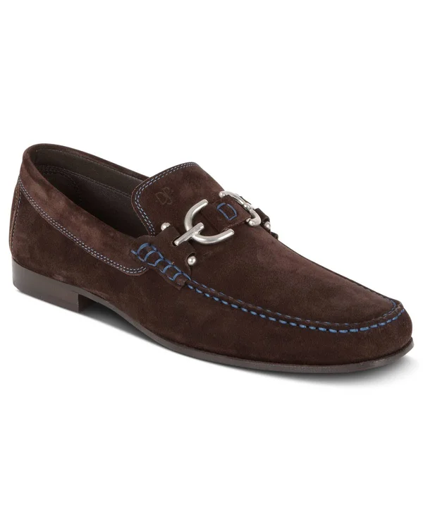 Donald J Pliner Dacio Suede Loafers - Men's, Size: 11.5, Brown