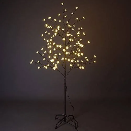 Lightshare 5ft LED Star Light Tree Warm Light Brown