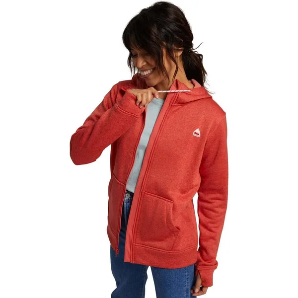 Burton Women's Oak Full-Zip Fleece, Cranberry Heather, XL