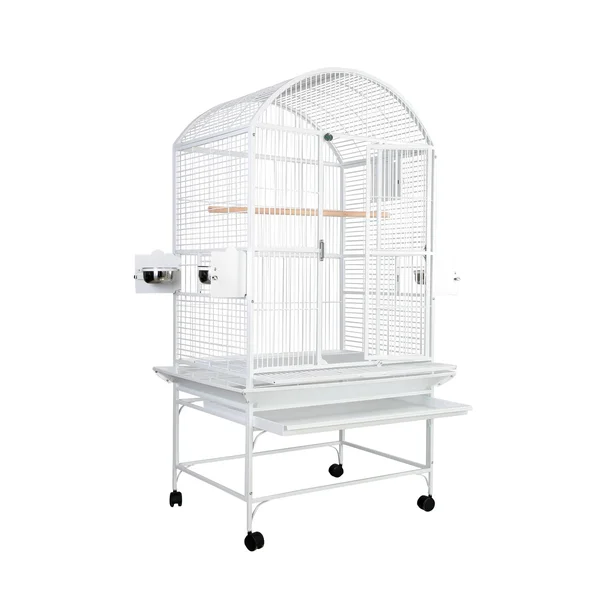 Au0026E Cage 9003223 White Dome Top Bird with 3/4x22 Bar Spacing, 32x22 x 23x22