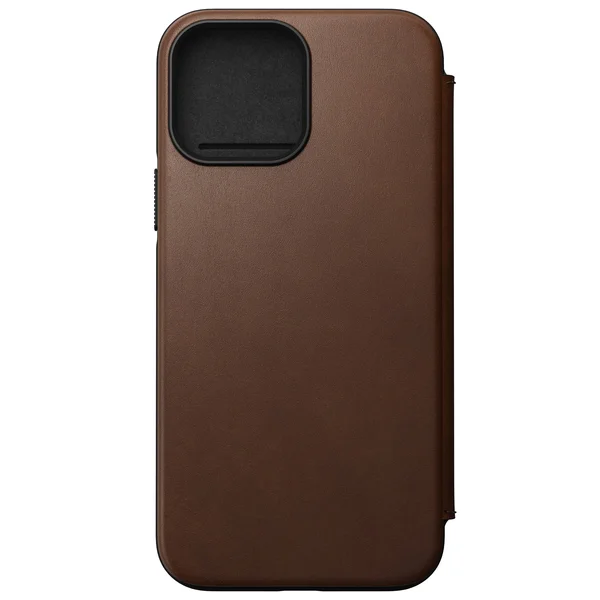 Nomad Modern Leather Folio - Rustic Brown, iPhone 13 Pro Max