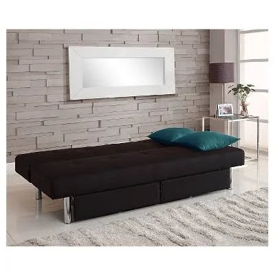 DHP Sola Convertible Sofa with Storage - Black