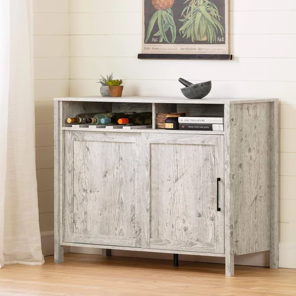 South Shore Munich Buffet with Sliding DOOR - Seaside Pine