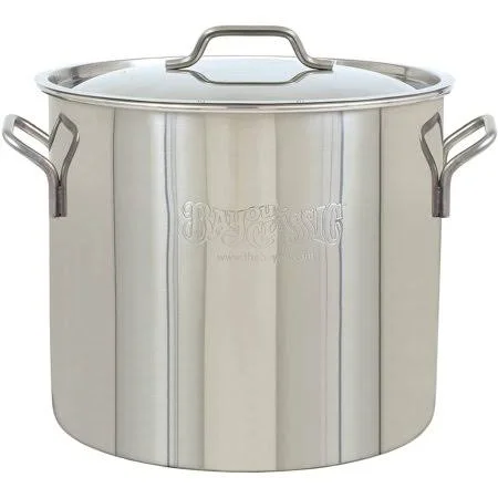 Bayou Classic Bayou Stainless Brew Kettle, 30 Quart, Stainless Steel, 30 Quart/7.5 Gallon Max Capacity Bre Kettle by Visit The B
