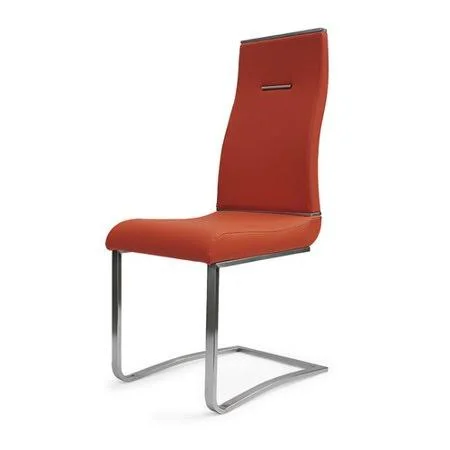 Mcclain Tufted Upholstered Side Chair (Set of 2) Orren Ellis Upholstery Color: Vibrant Orange - Leg Color: Chrome