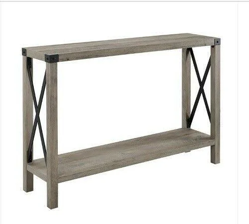 Edison Furniture Company Industrial 46 in. Gray Wash Standard - Black