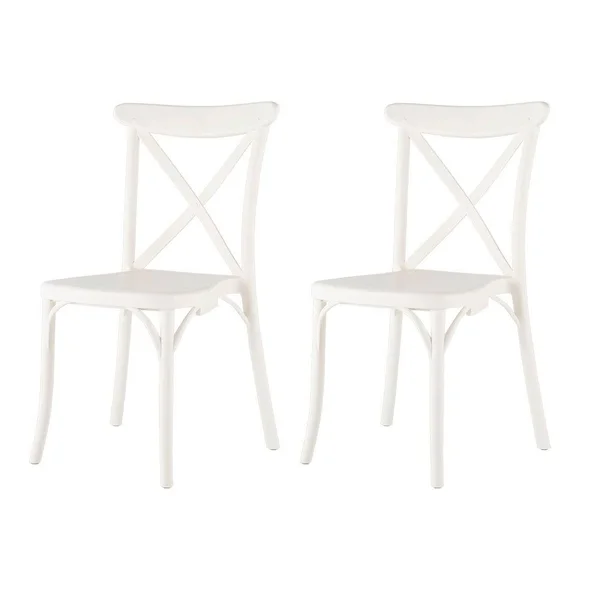 Stackable x Dining Chair - Set of 2 - Coral