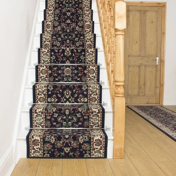 runrug USA Persian Blue Stair Carpet Runner Length: 8 foot, Widths