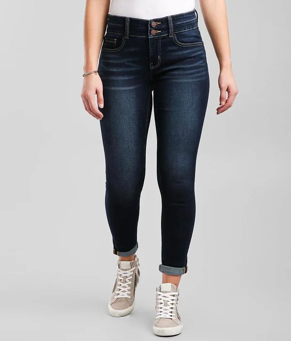 Bke Gabby Ankle Skinny Stretch Cuffed Jean - Blue 33/27, Women's