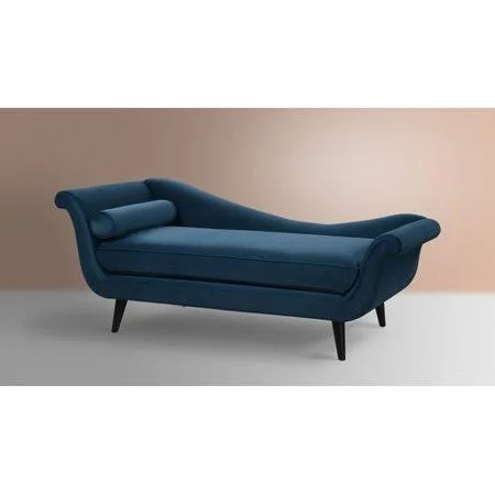 Everly Quinn Florentia Chaise Lounge Upholstery: Satin Teal