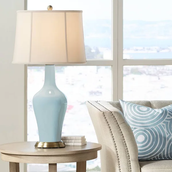 Color + Plus Rain Anya Table Lamp - Blue