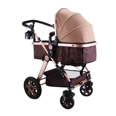 VEVOR Luxury Stroller Foldable Pushchair Pram High View Carriage Infant Stroller - Size: Newborn