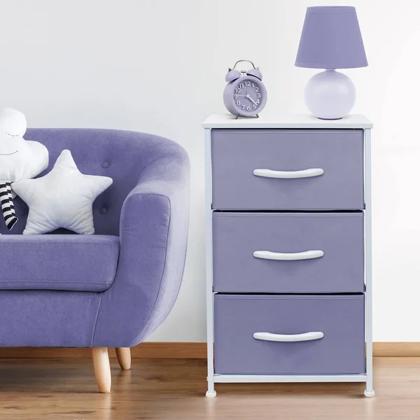 Sorbus 3-Drawers Chest Dresser - Pink
