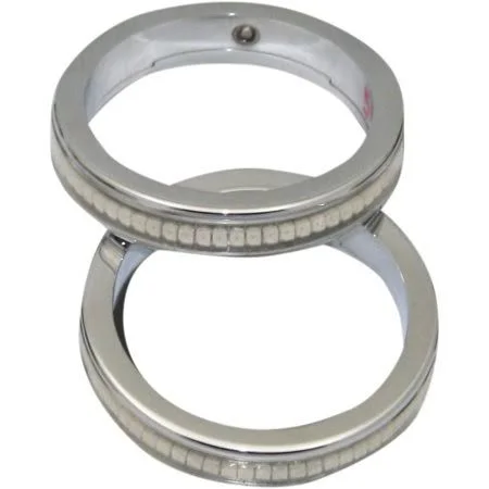 Custom Dynamics Amber LED 43mm Fork Turn Signals Chrome w/Clear Lens (wa43-cc), Silver