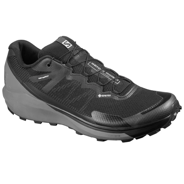 Salomon Men's Sense Ride 3 GTX Invisible Fit Shoe - Size: 10, Black
