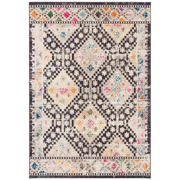 Safavieh Madison 418 Area Rug - Dark Blue, Yellow, 6&7x22 x 6&7x22 Round