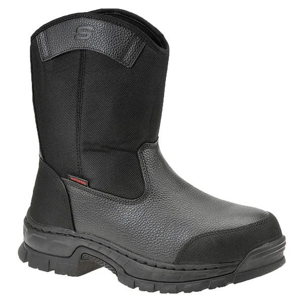 Skechers Men's Work Vinten Wibaux Comp Toe Waterproof Boot, Black