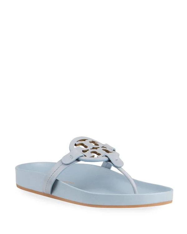 Tory Burch Women's Miller Cloud Thong Sandals - Blue - Size 8