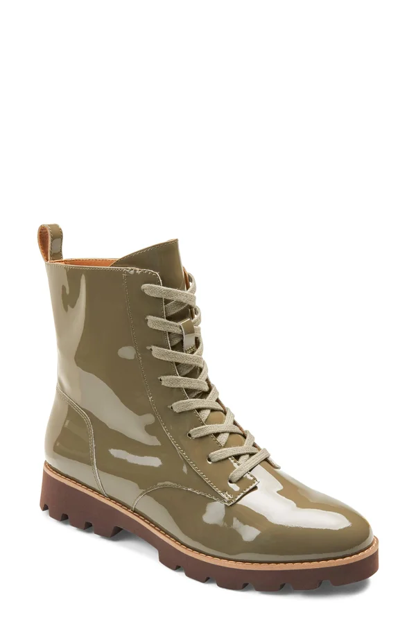 Vionic Lace-Up Boot-Lani - Size 7 Medium, Olive