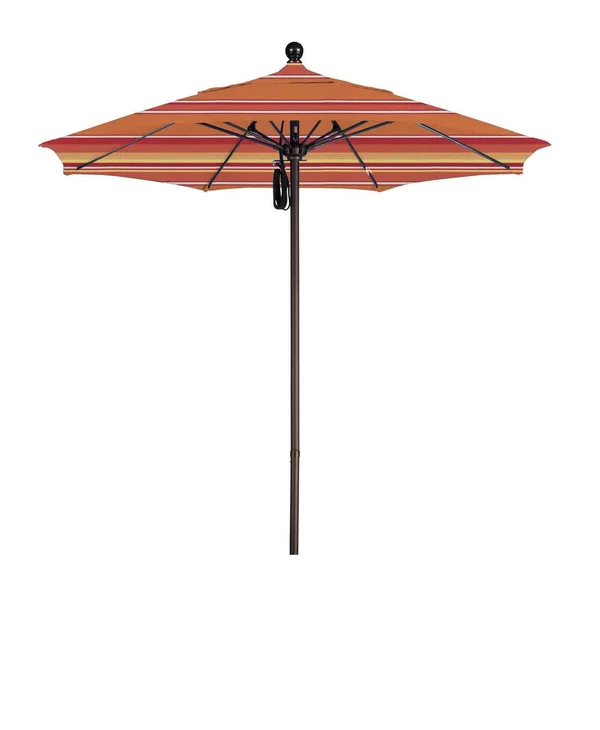 California Umbrella Venture 7.5& Bronze Market Umbrella in Navy