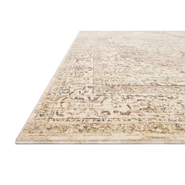 Alexander Home Austen Antique Washed Traditional Inspired Area Rug - Ivory/Berry - 9&6x22 x 12&5x22