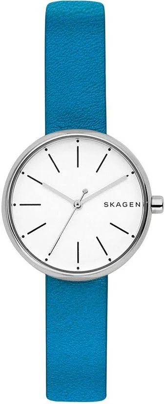 Skagen Women's Signature Blue Leather Band Watch SKW2597