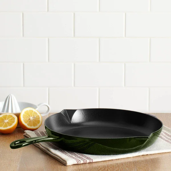 Staub Cast Iron Fry Pan, 10-in, Basil
