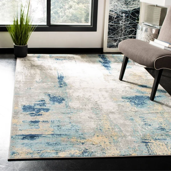 Safavieh Jasper Maleah Modern Abstract Rug (2& x 12& Runner - Grey/Gold)