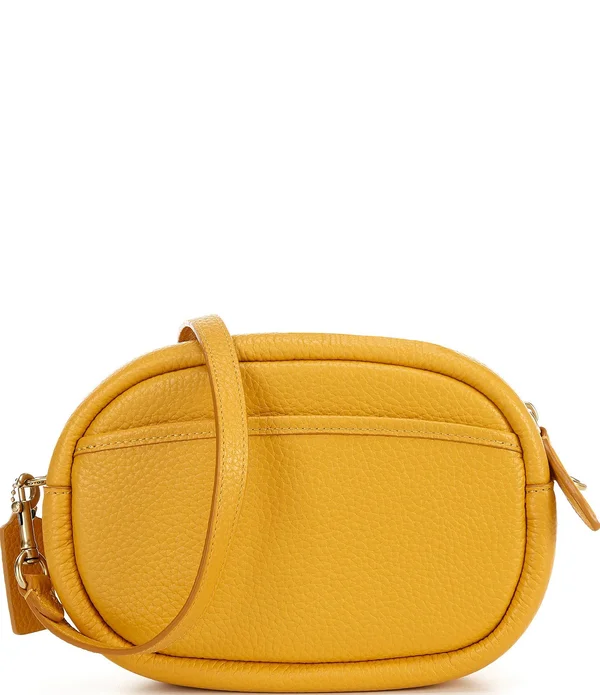 Coach Soft Pebble Leather Camera Crossbody Bag - Buttercup/Brass