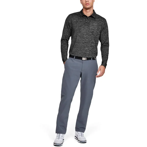 Under Armour Men's Playoff 2.0 Long Sleeve Polo - Black, LG