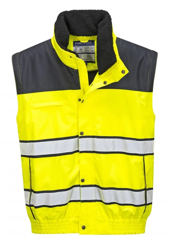 Portwest Hi-Vis Classic Bomber Jacket C466 Yellow/Navy S Colour: Yello