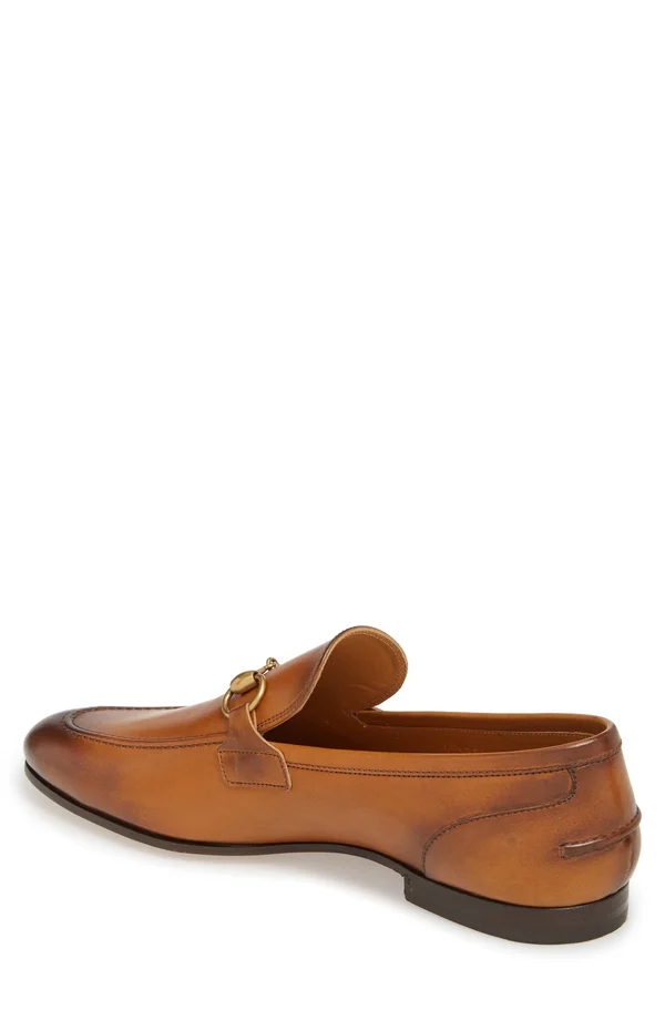 Gucci Jordaan Leather Loafer - Brown, Men's, 7D
