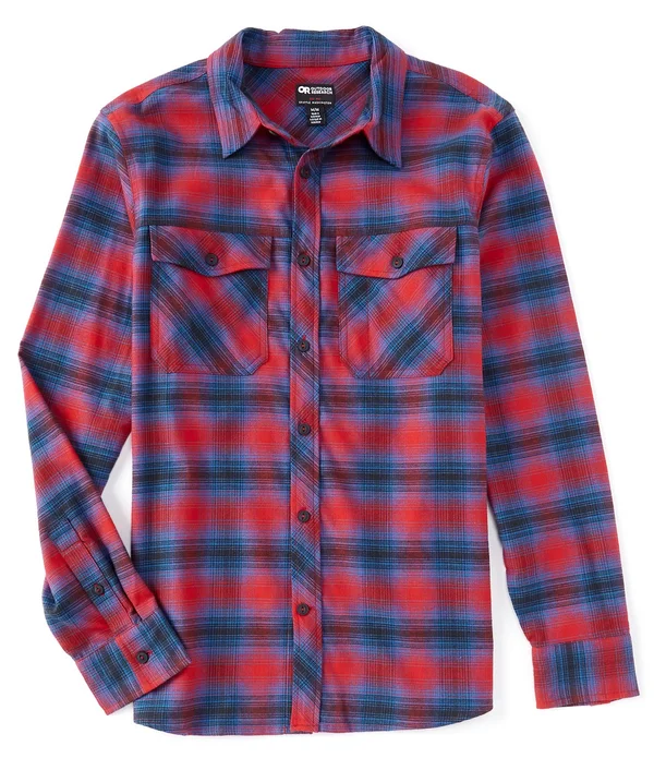 Outdoor Research Sandpoint Flannel Shirt - Men's Classic Blue Plaid - S