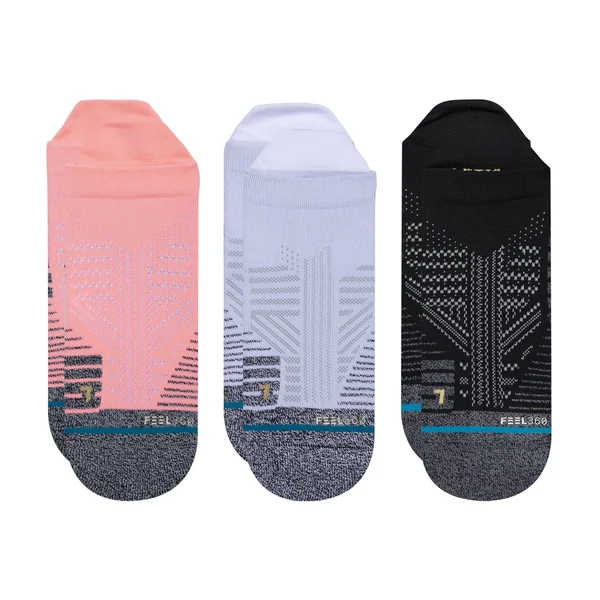 Stance Feel 360 - Athletic Tab 3 Pack Pink/Wht/Blk Ankle Socks A258A20ATA-PNK
