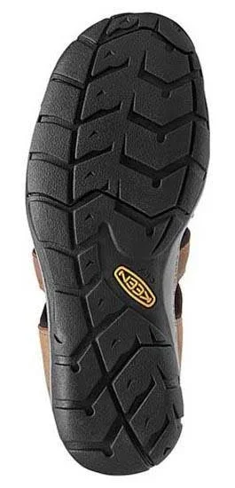 Keen Clearwater CNX Leather Sandals - Dark Earth Black