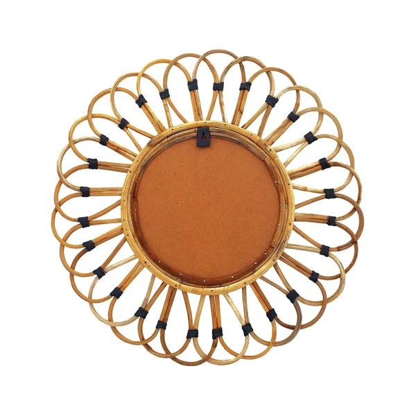 19 inch Diameter Round Wrapped Rattan Wall Mirror - Foreside Home & Garden