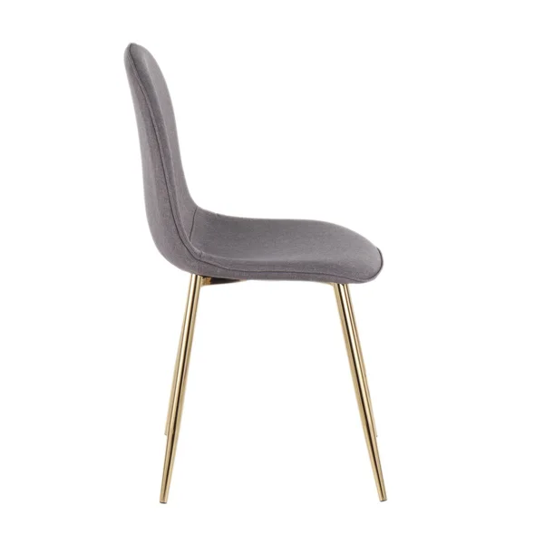 Pebble Chair - Set of 2 - Gold Steel - Cream Velvet