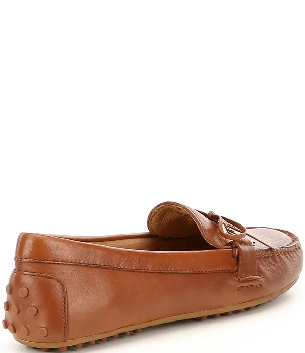 Ralph Lauren Women's Lauren Briley Leather Loafer - Black - 7.5 B