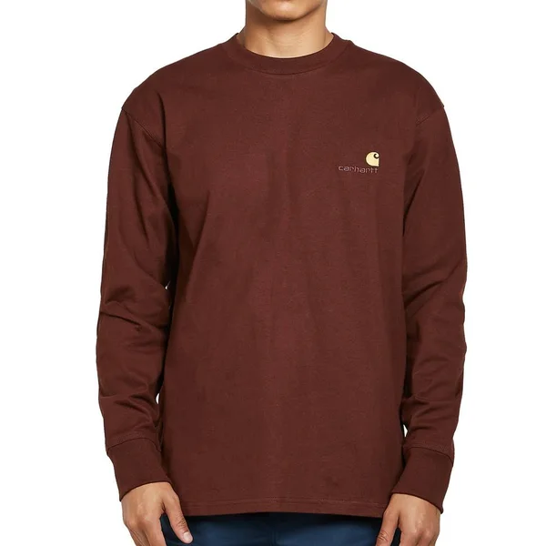 Carhartt WIP L/S American Script T-Shirt - Offroad - M - Men