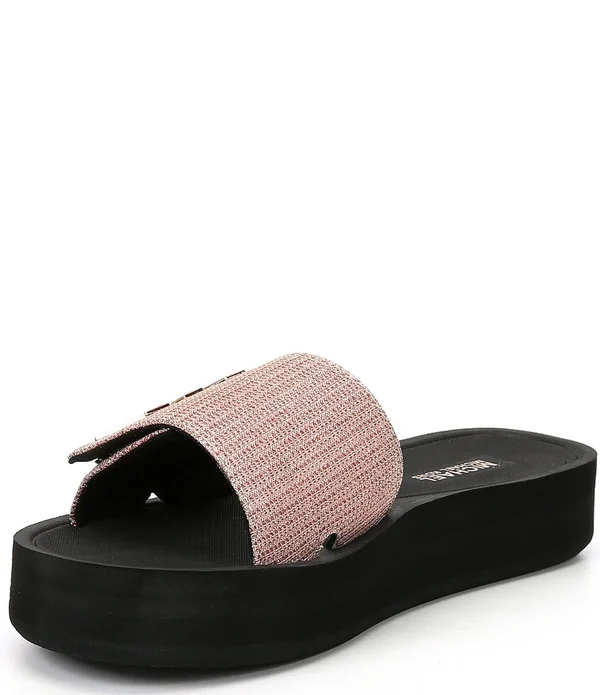 Michael Michael Kors MK Platform Slide Sandal - Black - 11 M