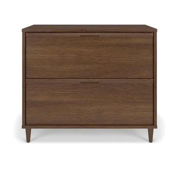 Quarters & Craft Raleigh Collection Home Office Lateral Filing Cabinet, in Vintage Walnut (QCLATMMW)