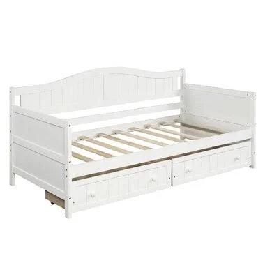 Edelinde Twin Daybed Red Barrel Studio Color: White