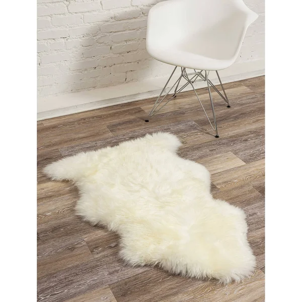 New Zealand Natural Shearling Sheepskin Rug - Big - Green